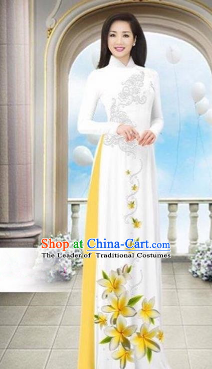 Red Bridal Ao Dai Chiffon Vietnamese Traditional Bridal Dress Dream Dresses By P M N