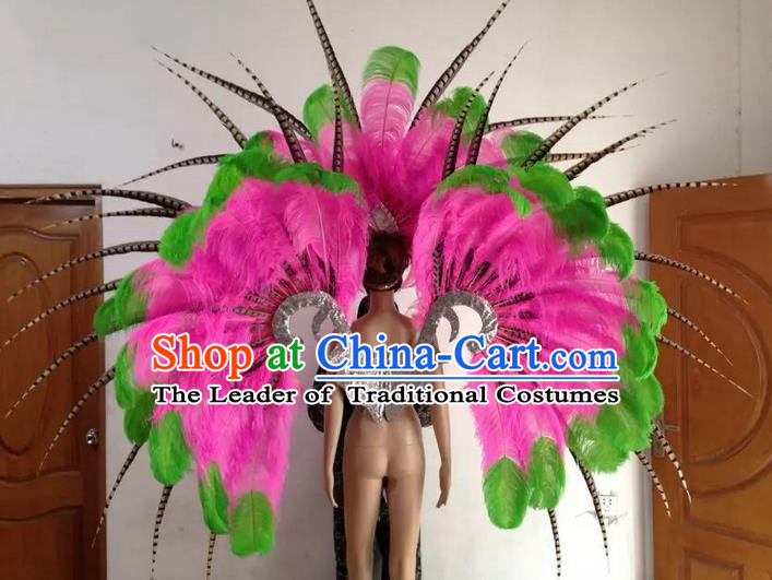 Top Compere Performance Catwalks Costume Children Chorus Red Dress with Wings Modern Dance Princess Short Red Bubble Dress for Girls Kids