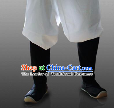 Chinese Ancient Peking Opera Strong Cloth Soles Shoes, Traditional Chinese Beijing Opera Boots for Men