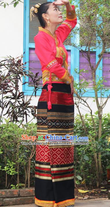 Traditional Thailand Clothing Southeast Asia Thai Ancient Costumes and Hair Accessories Sari