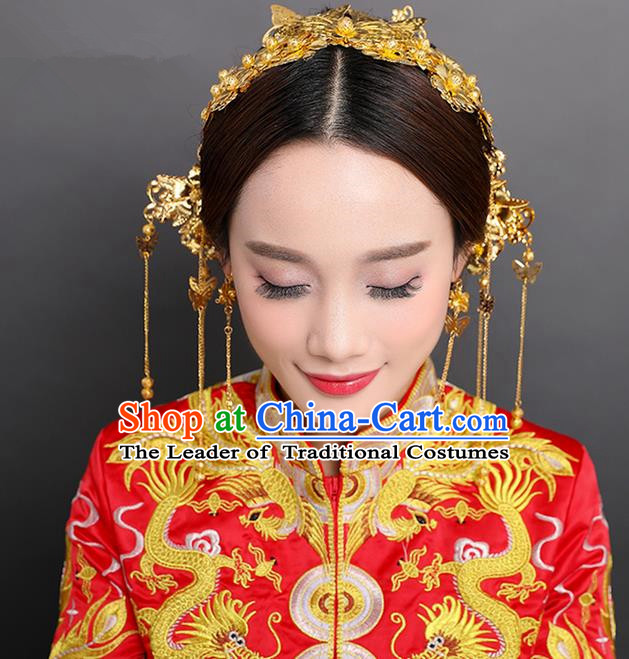 Chinese Ancient Style Hair Jewelry Accessories Hairpins Headwear Headdress Hair Fascinators for Women
