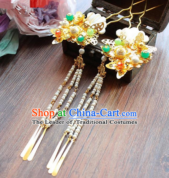 Chinese Ancient Style Hair Jewelry Accessories Hairpins Headwear Headdress Hair Fascinators for Women