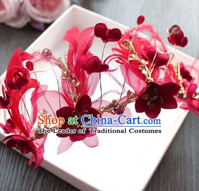 Chinese Ancient Style Hair Jewelry Accessories Hairpins Headwear Headdress Hair Fascinators for Women