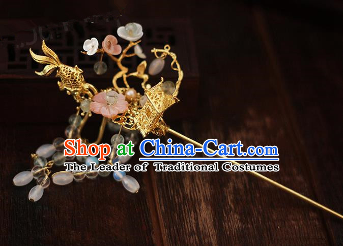 Chinese Ancient Style Hair Jewelry Accessories Hairpins Headwear Headdress Hair Fascinators for Women