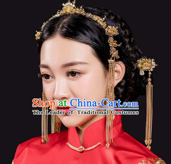 Chinese Ancient Style Hair Jewelry Accessories Hairpins Headwear Headdress Hair Fascinators for Women