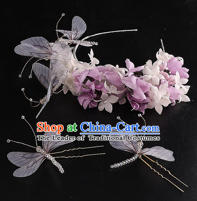 Chinese Ancient Style Hair Jewelry Accessories Hairpins Headwear Headdress Hair Fascinators for Women