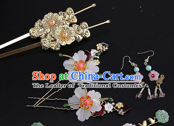 Chinese Ancient Style Hair Jewelry Accessories Hairpins Headwear Headdress Hair Fascinators for Women