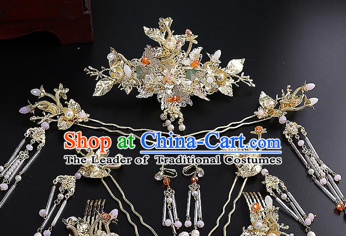 Chinese Ancient Style Hair Jewelry Accessories Hairpins Headwear Headdress Hair Fascinators for Women