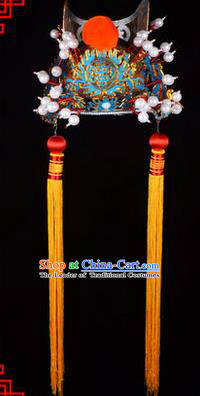 Traditional Chinese Ancient Peking Opera Accessories Eunuch Hat, Traditional Chinese Beijing Opera Court Eunuch Headwear Crown