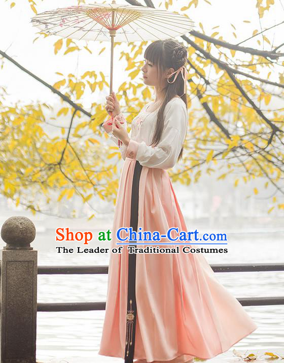 Traditional Chinese Song Dynasty Palace Princess Costume Complete Set, Elegant Hanfu Clothing Embroidered Dress, Chinese Ancient Princess Clothing for Women