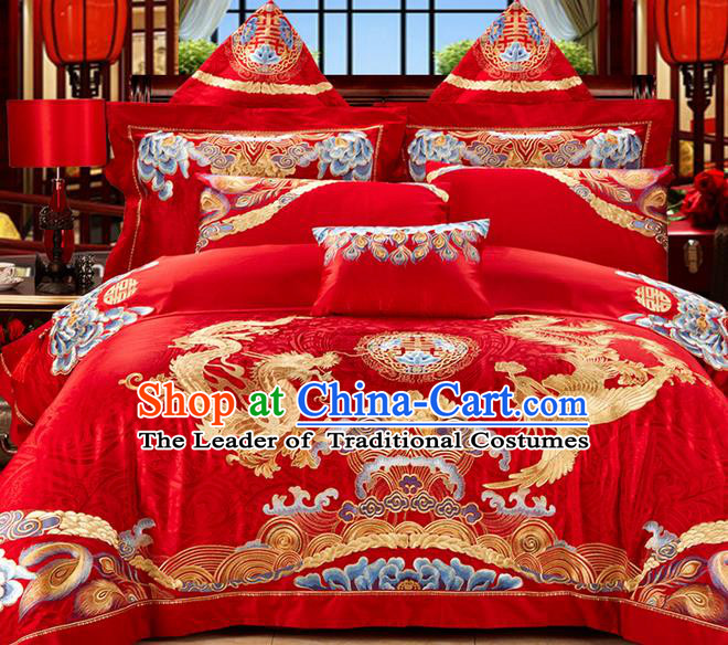 Traditional Asian Chinese Style Wedding Article Palace Lace Qulit