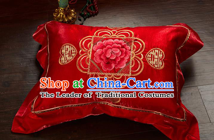 Traditional Chinese Style Wedding Bedding Article Embroidery Dragon and Phoenix Sheet and Duvet Cover Red Textile Bedding Suit