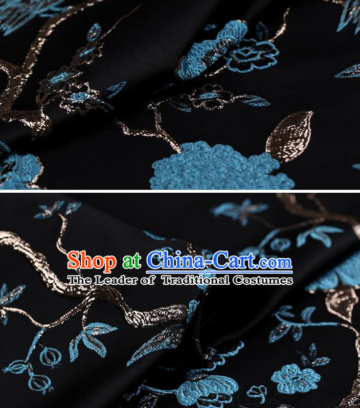 Chinese Traditional Flower Silk Fabric Brocade Embroidered Fabric Dress Material