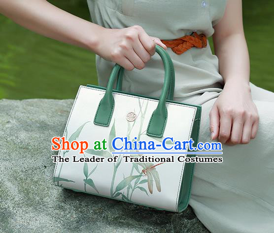 Traditional Handmade Asian Chinese Element Clutch Bags Shoulder Bag National Painting Handbag for Women