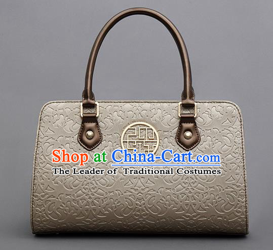 Traditional Handmade Asian Chinese Element Knurling Clutch Bags Shoulder Bag National Champaign Gold Handbag for Women