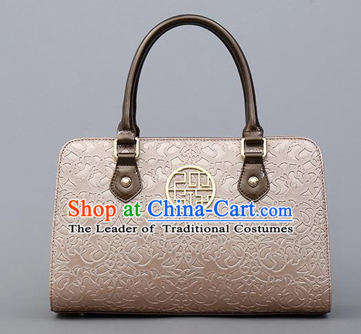 Traditional Handmade Asian Chinese Element Knurling Clutch Bags Shoulder Bag National Pink Handbag for Women