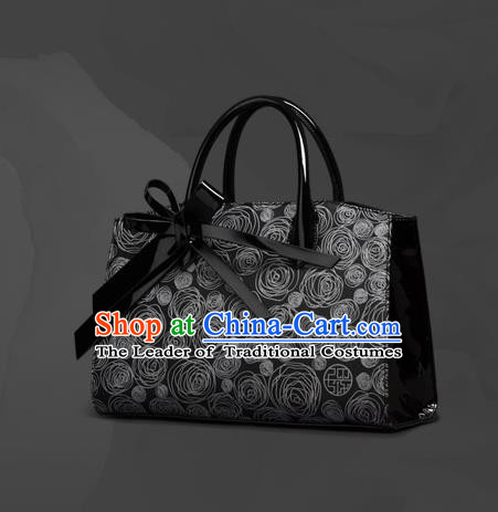 Traditional Handmade Asian Chinese Element Bowknot Clutch Bags National Evening Dress Handbag for Women