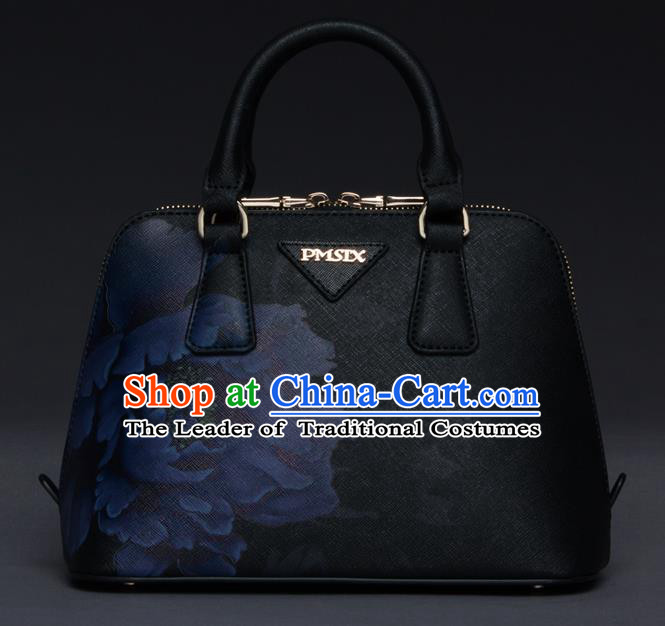 Traditional Handmade Asian Chinese Element Printing Messenger Bags Shoulder Bag National Evening Dress Handbag for Women