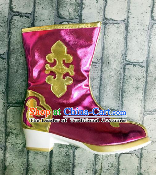 Traditional Chinese Minority Mongol Nationality Ethnic Minorities Mongolian Boots Mongolian Jockey Boots Tanks Boots for Kids