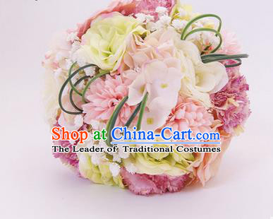 Top Grade Classical Wedding Silk Flowers Bride Emulational Wrist Flowers Bridesmaid Bracelet Flowers