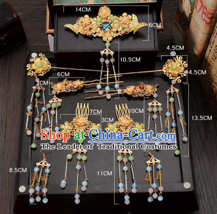 Chinese Ancient Style Hair Jewelry Accessories Hairpins Headwear Headdress Hair Fascinators for Women