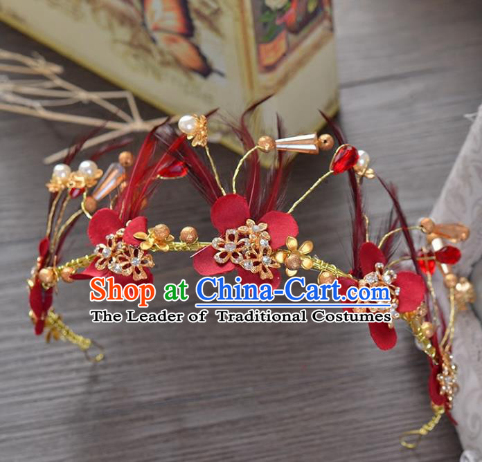 Chinese Ancient Style Hair Jewelry Accessories Hairpins Headwear Headdress Hair Fascinators for Women