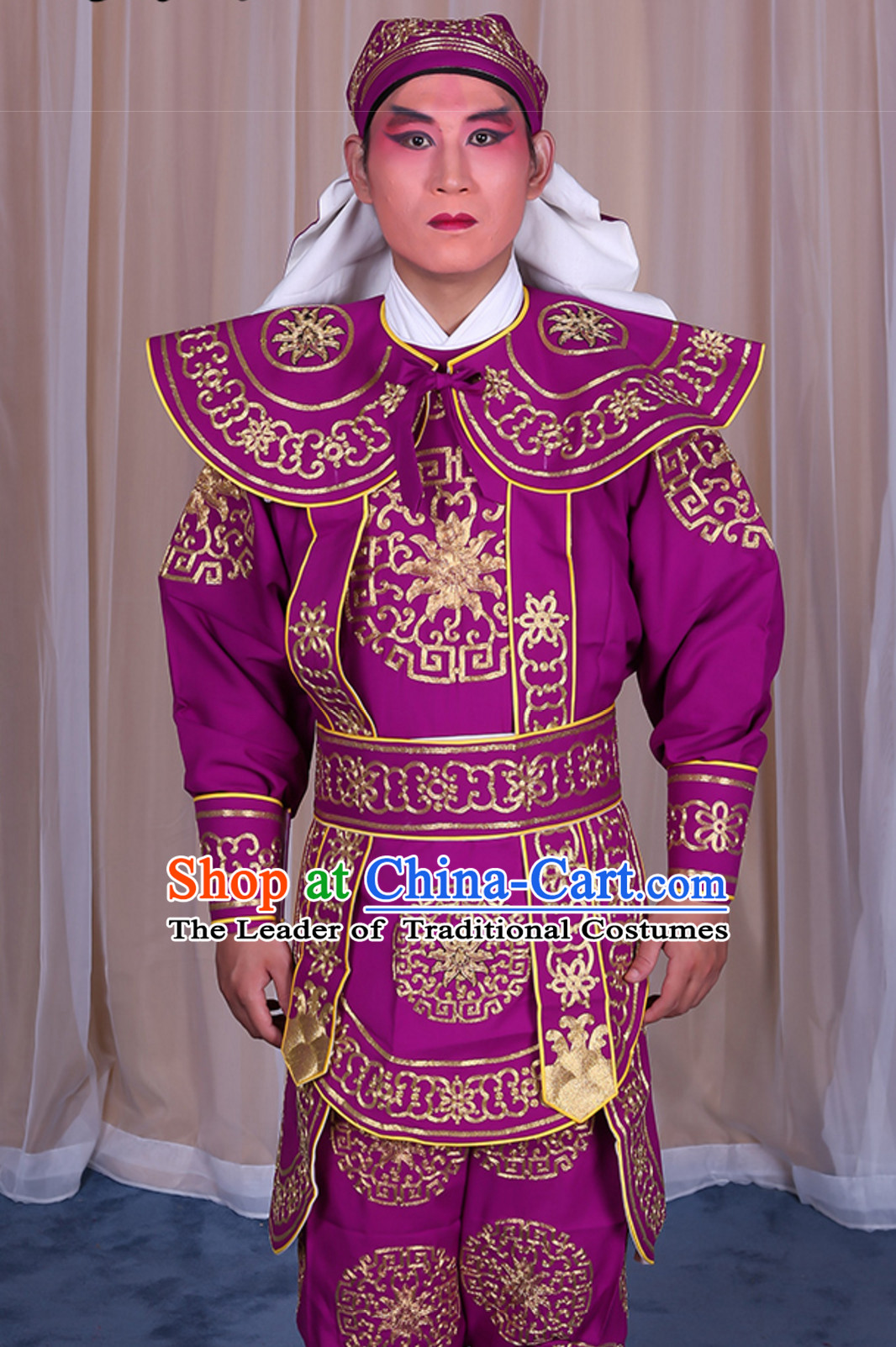 Chinese Traditional Wusheng Opera Costumes Complete Set for Men