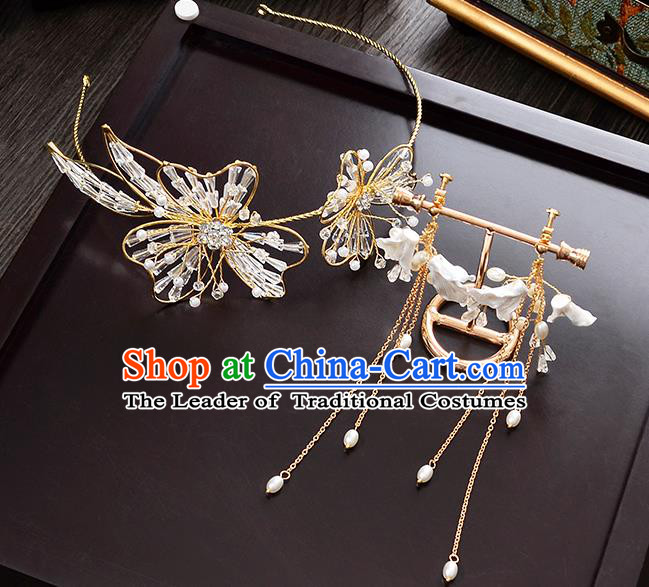 Chinese Ancient Style Hair Jewelry Accessories Hairpins Headwear Headdress Hair Fascinators for Women