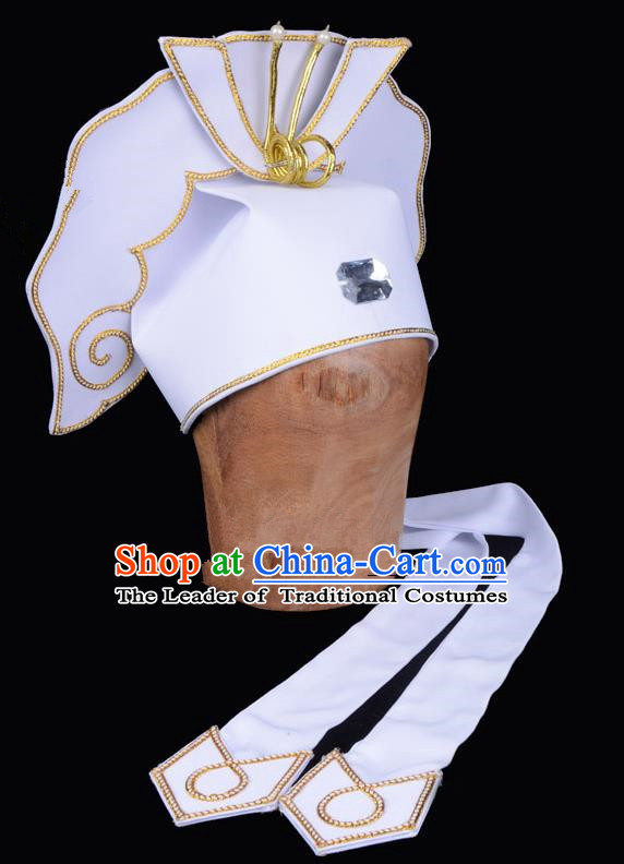 Traditional China Beijing Opera Niche Costume Gifted Scholar Embroidered Robe and Hat Ancient Chinese Peking Opera Embroidery Clothing