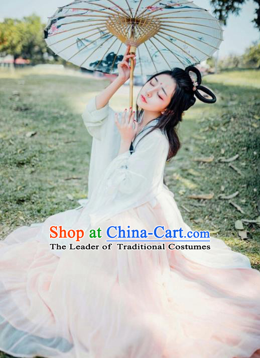 Traditional Chinese Tang Dynasty Imperial Princess Costume, Elegant Hanfu Clothing Chinese Ancient Palace Lady Fairy Dress Clothing