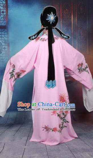 Traditional China Beijing Opera Niche Costume Gifted Scholar Embroidered Robe and Hat Ancient Chinese Peking Opera Embroidery Clothing