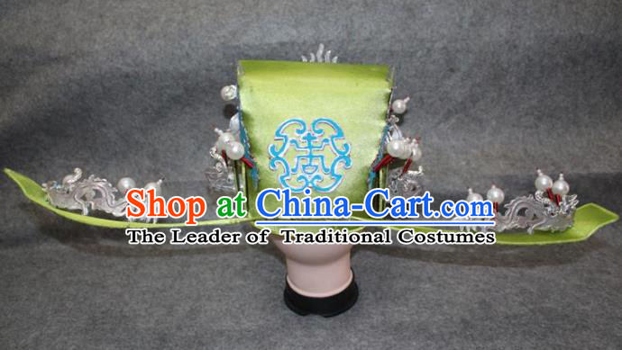 Traditional China Beijing Opera Costume Gifted Scholar Embroidered Robe and Hat Ancient Chinese Peking Opera Embroidery Clothing