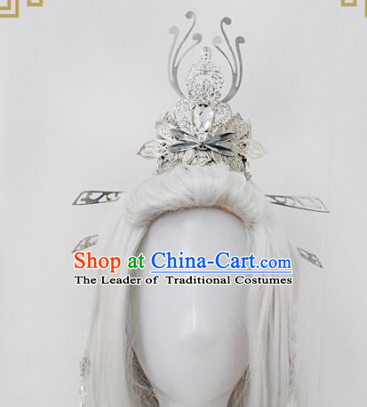 Traditional Handmade Chinese Ancient Classical Hair Accessories Swordsman Tuinga, Hair Jewellery Hair Fascinators for Men