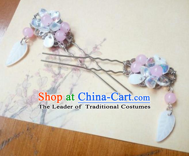 Traditional Chinese Ancient Classical Handmade Hair Accessories Palace Lady Tulip Hairpin, Hanfu Hair Stick Hair Fascinators Hairpins for Women