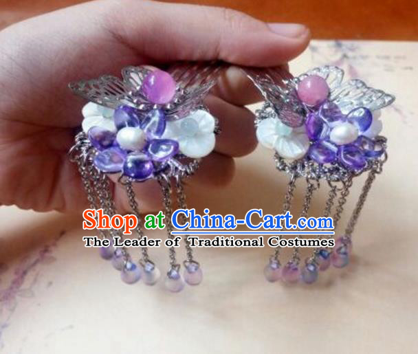 Chinese Ancient Style Hair Jewelry Accessories Xiuhe Suit Hairpins Headwear Headdress Bride Hair Fascinators for Women