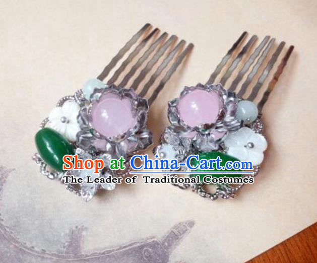 Chinese Ancient Style Hair Jewelry Accessories Xiuhe Suit Hairpins Headwear Headdress Bride Hair Fascinators for Women