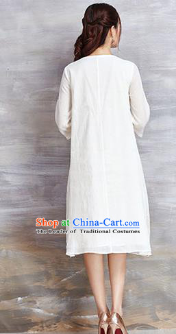 Traditional Ancient Chinese Young Women Cheongsam Dress Republic of China Tangsuit Stand Collar Blouse Dress Tang Suit Clothing