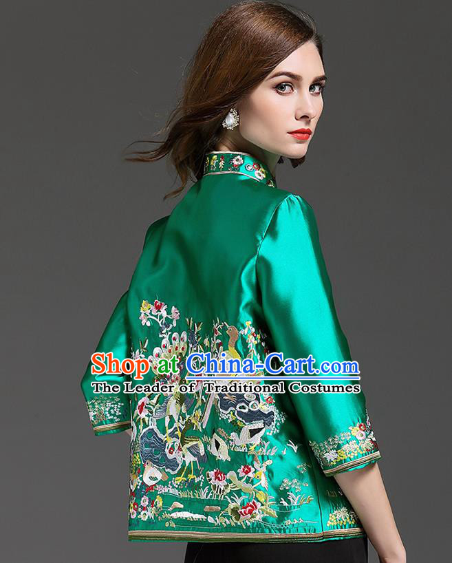 Traditional Ancient Chinese Young Women Cheongsam Dress Republic of China Tangsuit Stand Collar Blouse Dress Tang Suit Clothing