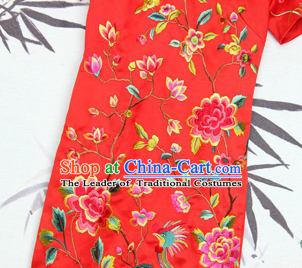 Traditional Ancient Chinese Young Women Cheongsam Dress Republic of China Tangsuit Stand Collar Blouse Dress Tang Suit Clothing