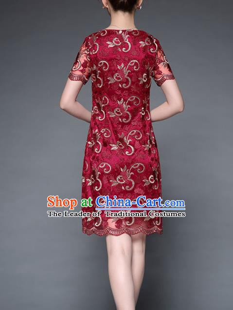Traditional Ancient Chinese Young Women Cheongsam Dress Republic of China Tangsuit Stand Collar Blouse Dress Tang Suit Clothing