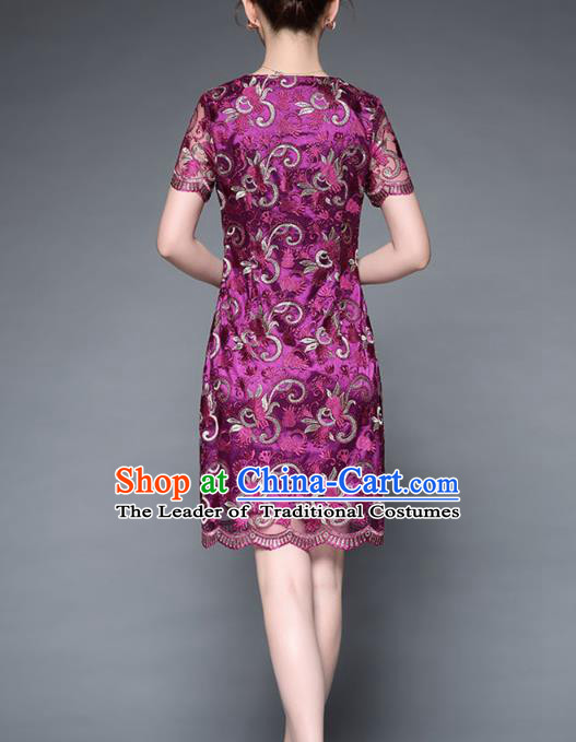 Traditional Ancient Chinese Young Women Cheongsam Dress Republic of China Tangsuit Stand Collar Blouse Dress Tang Suit Clothing