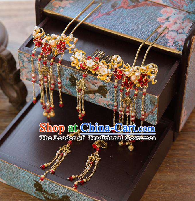 Chinese Hair Jewelry Accessories Hairpins Headwear Headdress Hair Crown for Women
