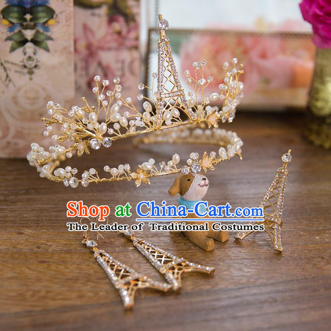 Chinese Hair Jewelry Accessories Hairpins Headwear Headdress Hair Crown for Women