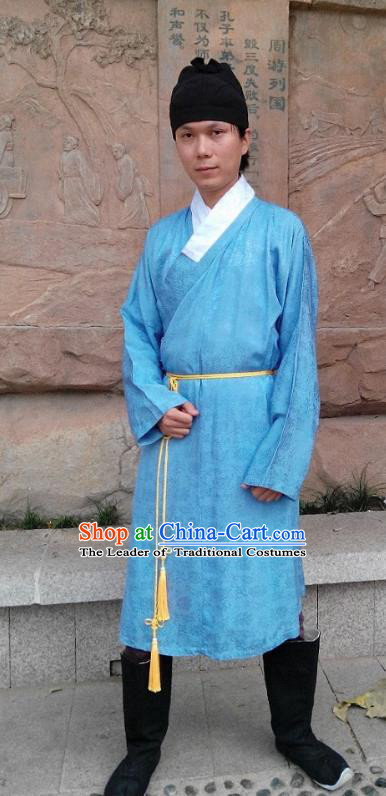 Traditional Oriental China Ming Dynasty Costume Ancient Court Eunuch Gwanbok Long Robe for Men