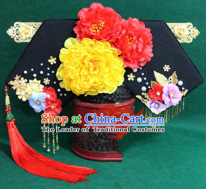 Traditional Handmade Chinese Ancient Classical Hair Accessories Bride Wedding Barrettes Empress Phoenix Coronet Hairpins