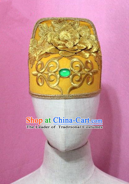 Traditional Handmade Chinese Hair Accessories Emperor Headwear, China Tang Dynasty Majesty Hats for Men