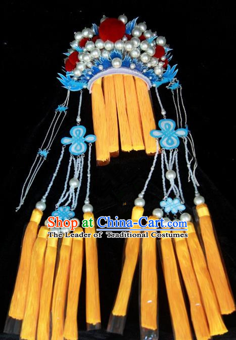 Traditional Handmade Chinese Ming Dynasty Hair Accessories Tassel Phoenix Coronet, China Ancient Palace Lady Wedding Headwear