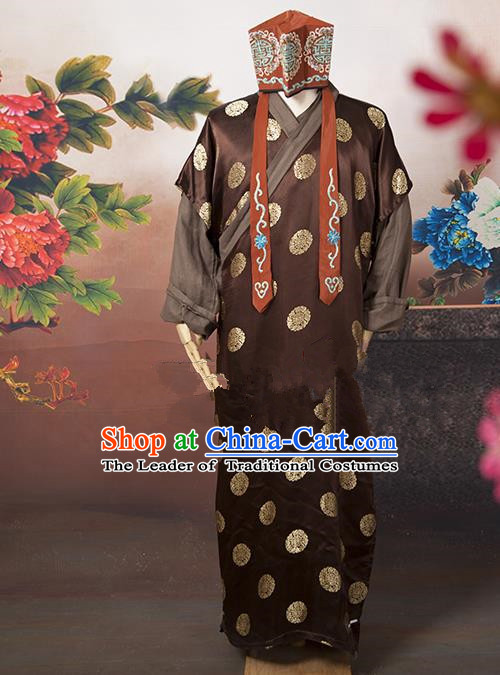 Traditional Ancient Chinese Swordsman Costume, Asian Chinese Ming Dynasty Ministry Councillor Clothing for Men