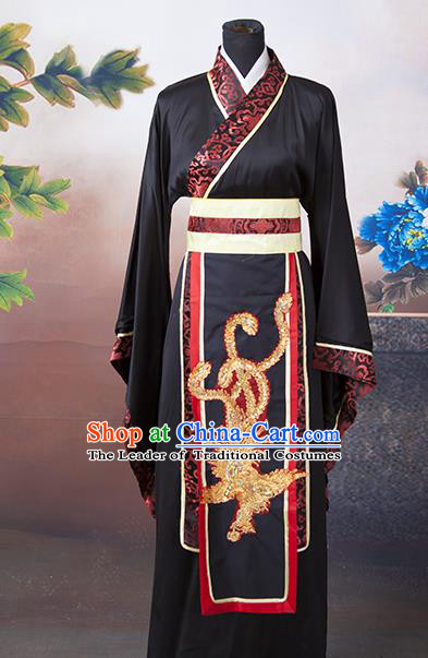 Traditional Ancient Chinese Majesty Costume, Asian Chinese Han Dynasty Emperor Robe Clothing for Men