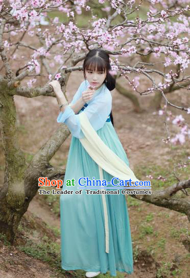 Traditional Ancient Chinese Tang Dynasty Palace Lady Costume, Elegant Hanfu Clothing Chinese Fairy Dress Princess Clothing